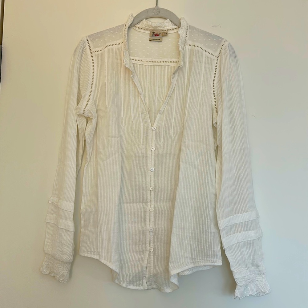Faherty Willa Top in White in Small